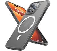 TORRAS Coque iPhone 16 Pro avec MagSafe，[Protection Antichoc 12FT][Durable et Robuste][Toucher velouté][Texture antidérapante][Protection magnétique], Gris Titane