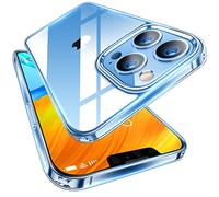 TORRAS [Edition 2022] Diamant Coque iPhone 13 Pro Transparente [Anti-Jaunit 13×] Antichoc (Protection Qualité Militaire) Antirayures Dos Rigide & Côtés Souple