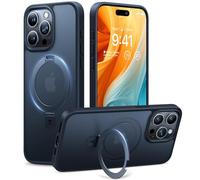 TORRAS Ostand Q1 Guardian Coque iPhone 15 Pro Max, Support 180°, Noir | Support 180° ultra-stable, MagSafe 18N, protection antichoc 3,66 m et finition mate Nappa 3D douce et anti-traces.