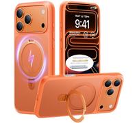 TORRAS Ostand Q1 Guardian Coque iPhone 17 Pro Max, Support 180°, Orange | Support 180° ultra-stable, MagSafe 18N, protection antichoc 3,66 m et finition mate Nappa 3D douce et anti-traces.
