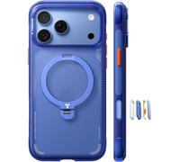 TORRAS Ostand Q3 Air Coque pour iPhone 18 Pro, Airbag, Bleu Clair | Support 360°, aimantation 18 N, bouton caméra, grip antidérapant, protection Airbag au quotidien