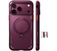 TORRAS Ostand Q3 Air Coque pour iPhone 18 Pro Max, Airbag, Violet Brun | Support 360°, aimantation 18 N, bouton caméra, grip antidérapant, protection Airbag au quotidien