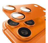 TORRAS protection camera iPhone 17 Pro Max [Monobloc/N°1 Anti-Choc] Protection d'objectif HD & Anti-rayures pour le dos, Dureté 9H+, Orange