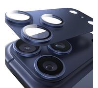 TORRAS protection camera iPhone 17 Pro Max [Monobloc/N°1 Anti-Choc] Protection d'objectif HD & Anti-rayures pour le dos, Dureté 9H+, Bleu nuit