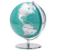 Torre & Tagus Globe décoratif Bleu Sarcelle pour Adultes - Globe terrestre Rotatif de 20,3 cm sur Support pour décoration de Maison, Bureau, Bureau et Carte du Monde (Globe Bleu Sarcelle)