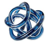 Torre & Tagus Orbit Boule décorative en Verre Bleu Indigo Taille L