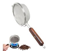 Torréfacteur à café manuel en acier inoxydable, 17,4 x 14,1 cm, outil de cuisine et de salle à manger, design facile à utiliser, construction authentique pour la maison, le magasin, le pique-nique