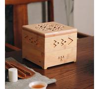 Torréfacteur À Thé, Cage De Torréfaction Électrique, Diffuseur D'arômes, Bambou Brut, Commandes Tactiles, 3 Niveaux De Température, pour Noix Et Fruits Secs