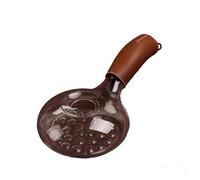 Torréfacteur de grains de café, torréfacteur de café, torréfacteur de noix en verre transparent, avec poignée allongée, couvercle de poignée en cuir, sortie en forme d'entonnoir, for café-b.