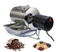 Torréfacteur en grains de café électrique de 250 g, torréfacteur à café électrique avec fenêtre visible et plateau en acier inoxydable, torréfacteur à grains de noix de maison pour rôti de grains de