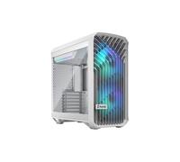 Torrent Compact - Tour - ATX étendu - panneau latéral fenêtré (verre trempé) - pas d'alimentation (ATX) - blanc RVB teinte claire - USB/Audio