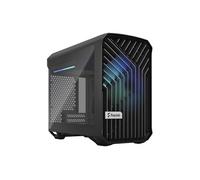Torrent Nano RGB - Tour - Mini-DTX - panneau latéral fenêtré (verre trempé) - pas d'alimentation (ATX) - teinté noir clair - USB/Audio