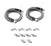 Torribala 1 de Conduites de Tuyau de Refroidissement de Transmission Tressées en Acier Inoxydable de 52 Pouces de Longueur pour Accessoire de Pièces de Boîte de Vitesses TH350 700R4 TH400 4L60E 4L