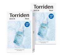 Torriden Dive-In Acide Hyaluronique à Faible Molécule Masque Facial 27ml - Hydratant, Régénérant pour la Peau - K-Beauty - Pack de 10