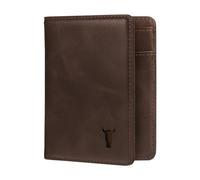 TORRO Bifold Wallet - Portefeuille à Deux Volets - Porte-Cartes en Cuir véritable de qualité supérieure avec Protection RFID (Marron Foncé)