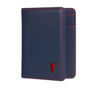 TORRO Bifold Wallet - Portefeuille à Deux Volets - Porte-Cartes en Cuir véritable de qualité supérieure avec Protection RFID (Bleu Marine)