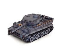 Torro Char RC Tiger 1 à l'échelle 1/16 avec chaînes en métal, bac inférieur en métal, première version BB gris