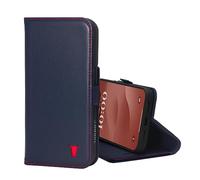 TORRO Coque Compatible avec iPhone 15 Pro Max - Étui Portefeuille en Cuir Véritable avec Fonction de Support et Porte-Cartes (Compatible avec Les chargeurs Officiels MagSafe) - Bleu Marine