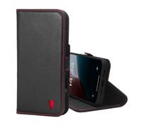 TORRO Coque Compatible avec iPhone 16 - Étui Portefeuille en Cuir Véritable avec Béquille et Porte-Cartes (Compatible avec Les chargeurs Officiels MagSafe) - Noir