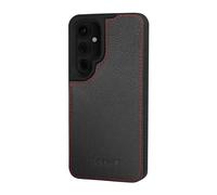 TORRO Coque Compatible avec Samsung Galaxy S24 5G - Étui Coque de Protection en Cuir Véritable (Noir)
