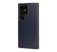 TORRO Coque Compatible avec Samsung Galaxy S24 Ultra 5G - Étui Coque de Protection en Cuir Véritable (Bleu)