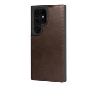 TORRO Coque Compatible avec Samsung Galaxy S24 Ultra 5G - Étui Coque de Protection en Cuir Véritable (Marron Foncé)