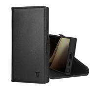 TORRO Coque Compatible avec Samsung Galaxy S24 Ultra 5G - Étui Portefeuille en Cuir Véritable avec Béquille et Porte-Cartes (Noir)