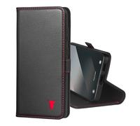 TORRO Coque Compatible avec Samsung Galaxy S25 Edge 6.6” 2025 - Étui Portefeuille en Cuir Véritable avec Béquille et Porte-Cartes (Noir)