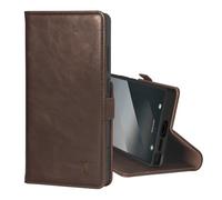 TORRO Coque Compatible avec Samsung Galaxy S25 Ultra 5G 2025 - Étui Portefeuille en Cuir Véritable avec Béquille et Porte-Cartes (Marron Foncé)