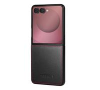 TORRO Coque Compatible avec Samsung Galaxy Z Flip7 - Étui en Cuir Véritable avec Doublure en Microfibre (Noir)
