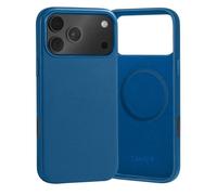TORRO Coque en Cuir Compatible avec iPhone 17 Pro 6.3" 2025 - Cuir Véritable Compatible MagSafe, Etui Mince Pare-Chocs (Bleu)