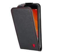 TORRO Étui à Rabat Compatible avec iPhone SE/ 8/7 - Coque en Cuir de Qualité Véritable avec Emplacements pour Cartes et Cover Rabattable Vertical(Noir)