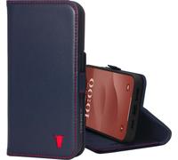 TORRO Étui portefeuille en cuir pour iPhone 15 Plus (avec fonction de support) - Bleu marine