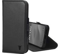 TORRO Étui portefeuille en cuir pour iPhone 15 Plus (avec fonction de support) - Noir