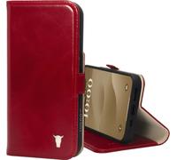 TORRO Étui portefeuille en cuir pour iPhone 15 Pro - Rouge