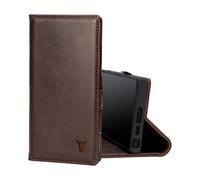 TORRO Galaxy S23 Ultra Housse en cuir (avec fonction support) - Marron foncé