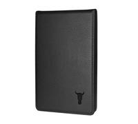 TORRO Porte-Carte de Score de Golf et Porte-carnet de Parcours Standard - Portefeuille pour Carte de Score de Golf et carnet de Parcours en Cuir véritable avec Boucle pour Crayon (Noir)