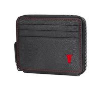 TORRO Porte-Cartes en Cuir avec Porte-Monnaie - Porte-Carte de crédit en Cuir Véritable avec Blocage RFID, Pochette Zippée pour Pièces de Monnaie et 5 Emplacements pour Cartes (Noir)