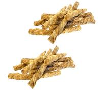 Torsades de vessie de bœuf séchées à l'air libre | 2 sacs de 100 g | Environ 20 friandises à mâcher naturelles pour chiens | Friandises dentaires riches en protéines et sans céréales | Convient pour