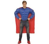 Widmann Super Muscle Hero (Muscle Shirt, Cape) (XL) Blue