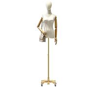 Torse féminin avec hauteur réglable et support de roue universel pour vitrine de magasin