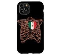 Torse squelette mexicain cœur drapeau mexicain longue vie Coque pour iPhone 11 Pro