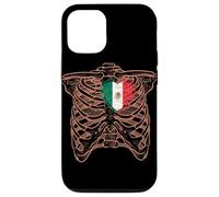 Torse squelette mexicain cœur drapeau mexicain longue vie Coque pour iPhone 12/12 Pro