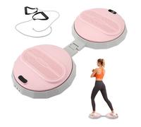 Torsion Disque de Taille, Pliable Twist Waist Disc avec Compte Pas et Poignée, 400KG Capacité de Charge,Plateforme Tournante