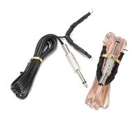 TorSor Lot de 2 cordons à clip pour tatouage - 1,8 m - Crochet d'alimentation - Cordon d'alimentation 6,35 mm - Connexion 1/4 pour machine à tatouer - Pièces de rechange - Accessoire transparent +