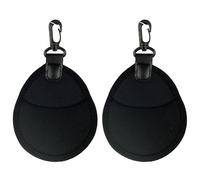 TorSor Lot de 2 mini pochettes de rangement pour filtre d'objectif avec crochet porte-clés et 2 poches pour appareil photo CPL MC UV ND 25 mm-77 mm 43 mm 46 mm 49 mm 52 mm 55 mm 58 mm 62 mm 67 mm Noir