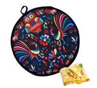Tortilla Warmer Pouch | 12-Inch Microwaveable Fabric Tortillaa Keeper Holder | Insulated Extra Long Heat Retention Holders for Bread Rolls Wraps Pita Chapati Pancakes Waffles Pizza Roll Corn