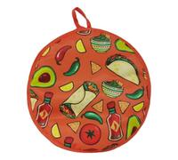 Tortilla Warmer Pouch - Microwave Foldable Round Insulated Reusable Bag