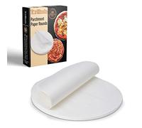 Tortillada - 200 feuilles de papier cuisson rond 25cm, papier sulfurisé prédécoupé antiadhésif pour friteuse à air, presse à tortilla et moules à gâteau, résistant à la chaleur