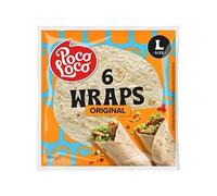 Tortillas de Farine de Blé 25cm - Galettes Souples pour Burritos et Wraps - Pack de 14 x 6 unités